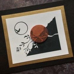 Antumbra in flight Bird Rubber Stamp