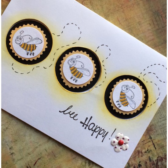 Harry the Bee Rubber Stamp