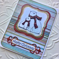 Polar Bears Bonding Rubber Stamp