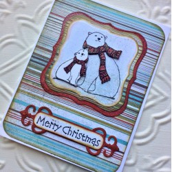 Polar Bears Bonding Rubber Stamp Polar Bears Bonding Rubber Stamp