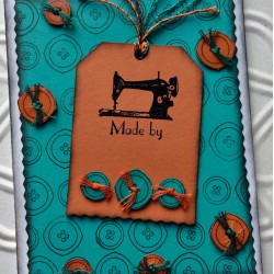 Made by (Sewing Machine) Rubber Stamp