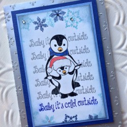 Baby it's Cold Outside Rubber Stamp Baby it's Cold Outside Rubber Stamp