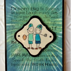 Buddies Boys Best Friends Rubber Stamp