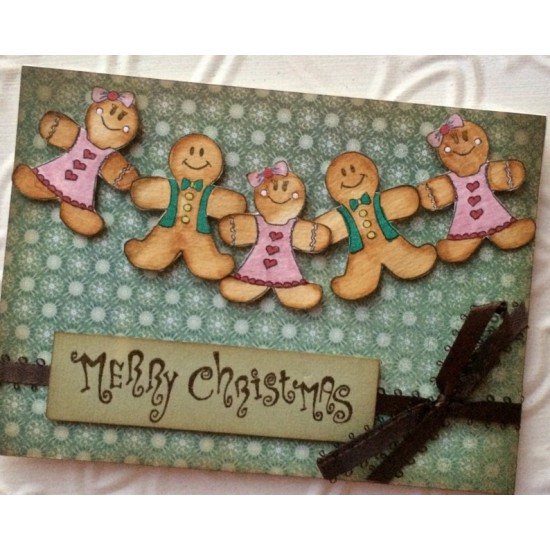 Ginger Gingerbread Girl Rubber Stamp