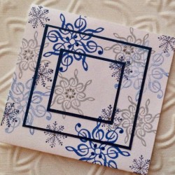 Musical Snowflake Rubber Stamp Musical Snowflake Rubber Stamp