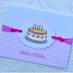 Rosette Birthday Cake Rubber Stamp Rosette Birthday Cake Rubber Stamp