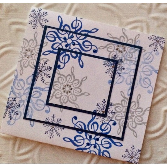 Melodic Snowflake Rubber Stamp