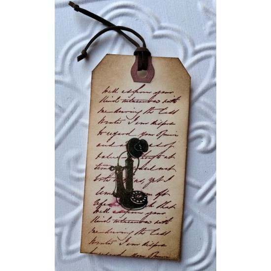 Vintage Phone Rubber Stamp