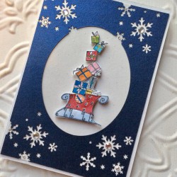 Christmas Sleigh Rubber Stamp Christmas Sleigh Rubber Stamp