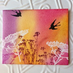 Silhouette Swallow Rubber Stamp