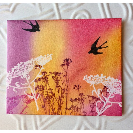 Silhouette Swallow Rubber Stamp