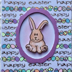 Happy Easter Eggs Rubber Stamp