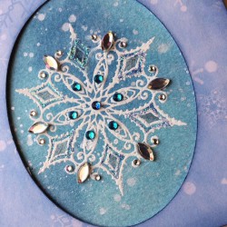 Floral Snowflake Rubber Stamp