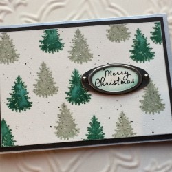 Mini Evergreeen Tree Rubber Stamp Mini Evergreeen Tree Rubber Stamp