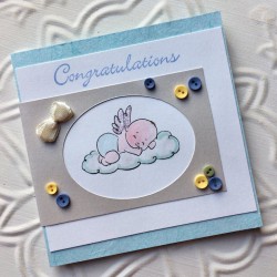 Angel Baby Rubber Stamp Angel Baby Rubber Stamp