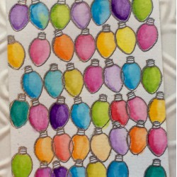 Single Christmas Light Rubber Stamp Single Christmas Light Rubber Stamp