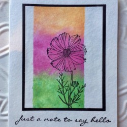 Cosmos Flower Rubber Stamp