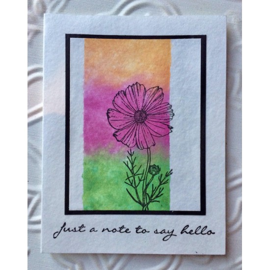 Cosmos Flower Rubber Stamp