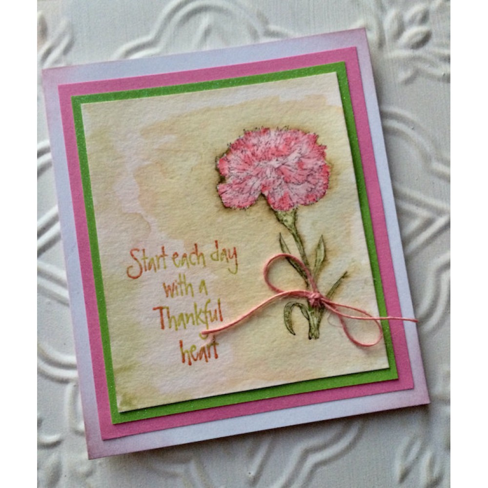 Carnation Flower Rubber Stamp