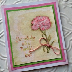 Carnation Flower Rubber Stamp
