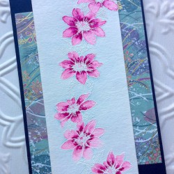 Clematis Rubber Stamp