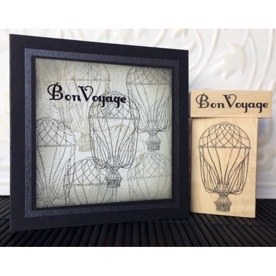 Vintage Hot Air Balloon Rubber Stamp